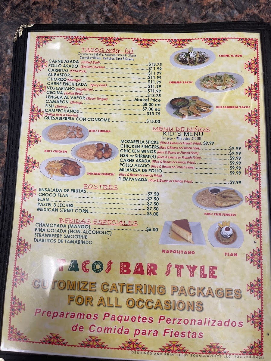 La China Poblana Menu - Image 2