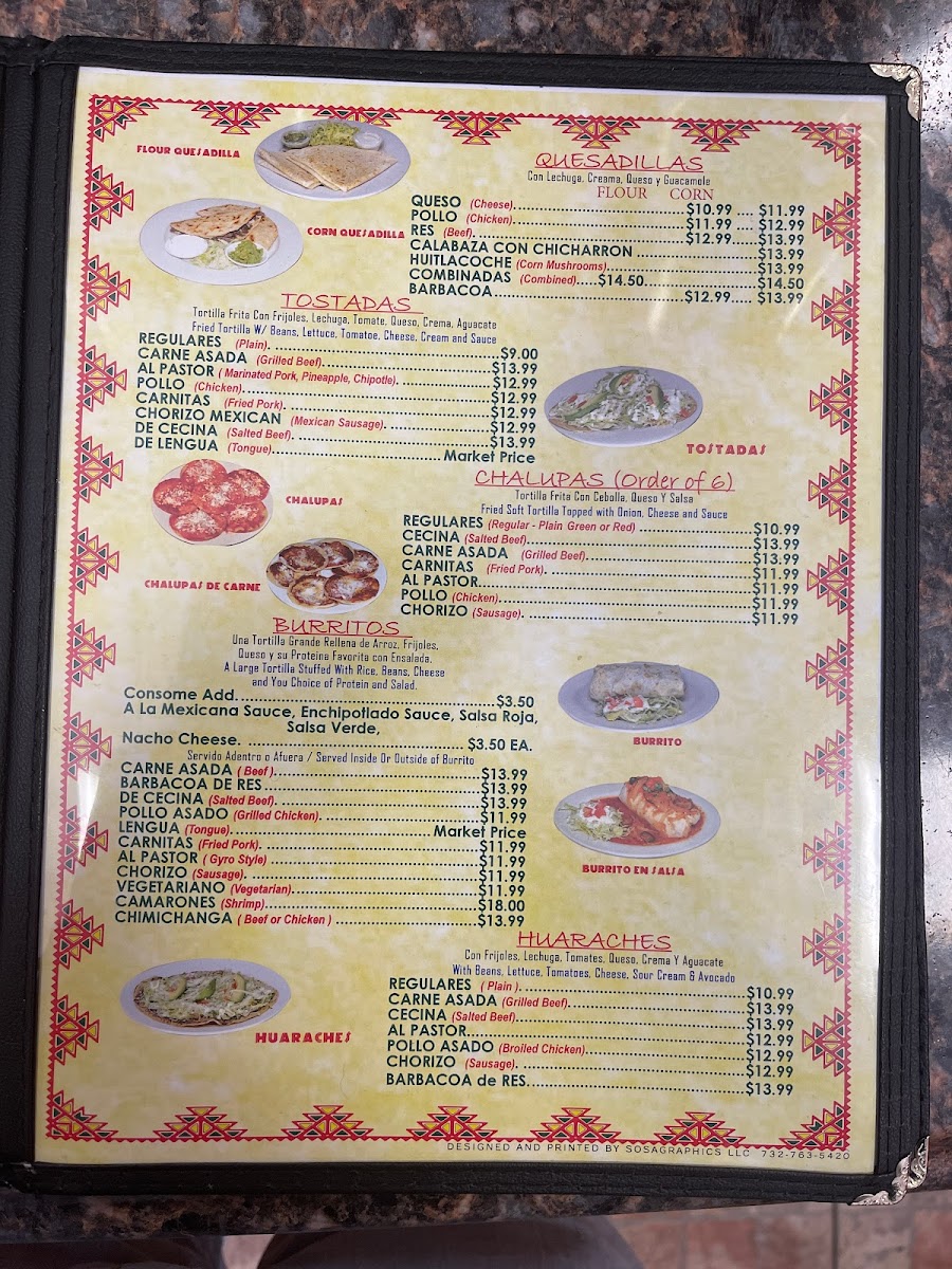 La China Poblana Menu - Image 6
